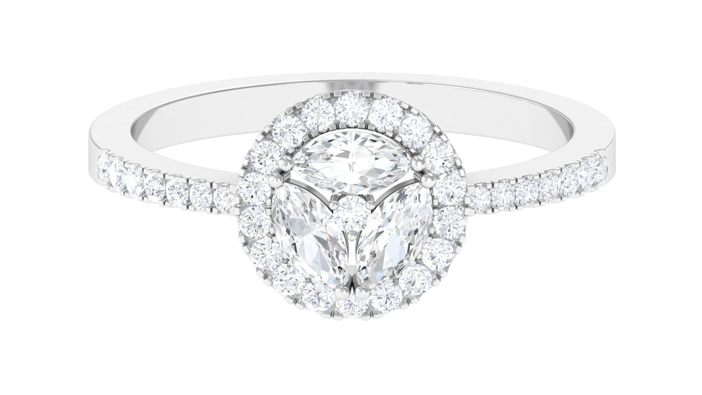 925 Sterling Silver Moissanite Engagement Ring B115790
