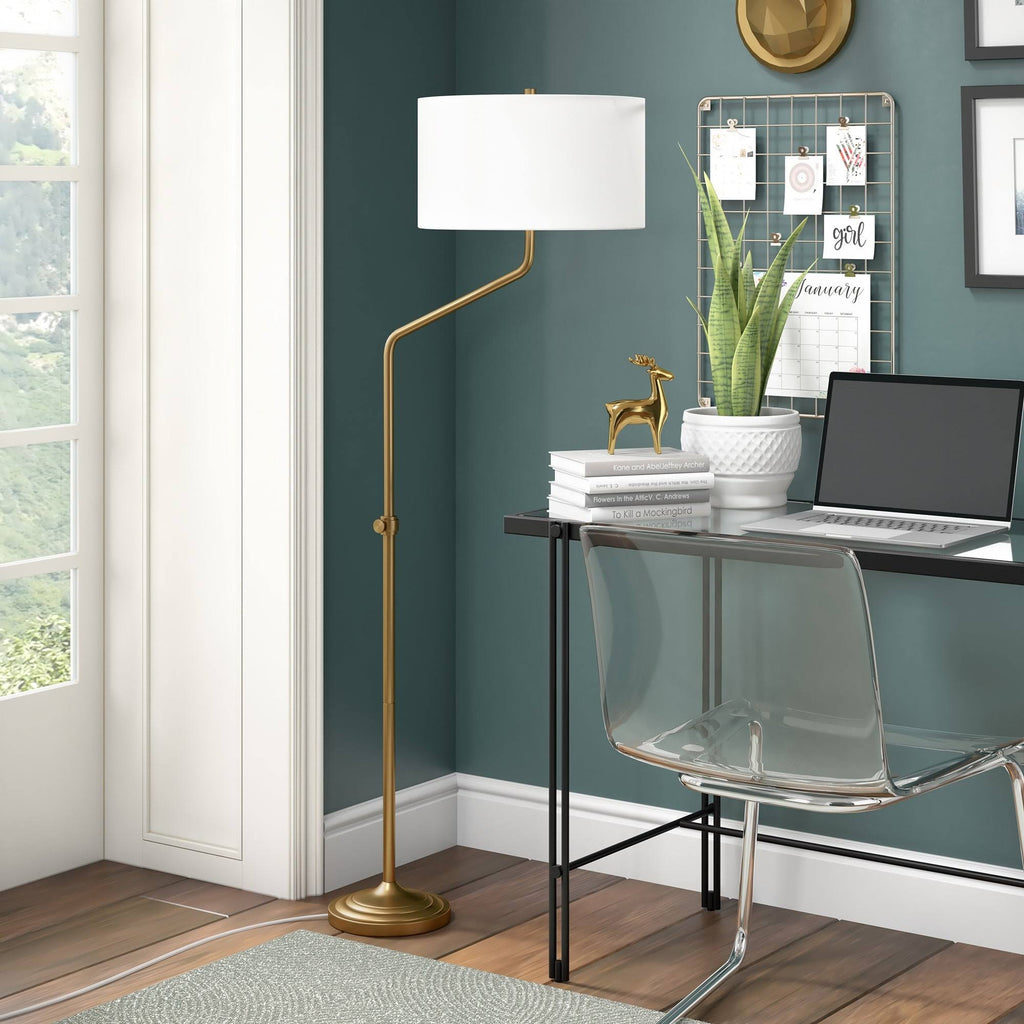 Brushed Brass Floor Lamp C2811