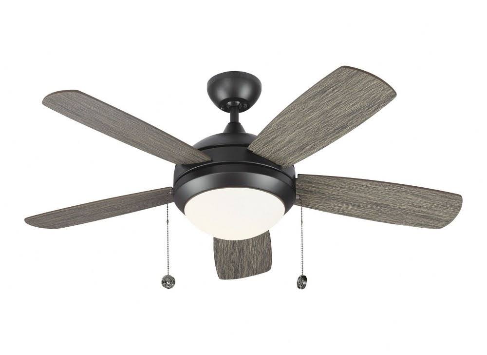 Aged Pewter Finish 5-Blade Ceiling Fan with Light Kit F4992