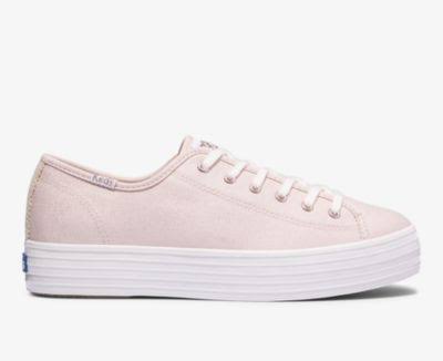 Metallic Canvas Triple Kick Sneakers Size 9.5M Rose Gold Y59210