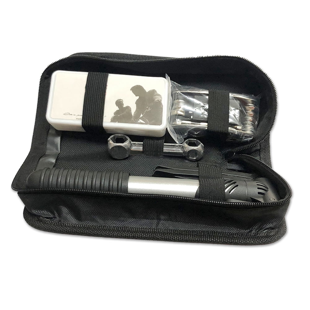 16-in-1 Bike Tyre Tool Kit with Pump and Portable Bag J202145