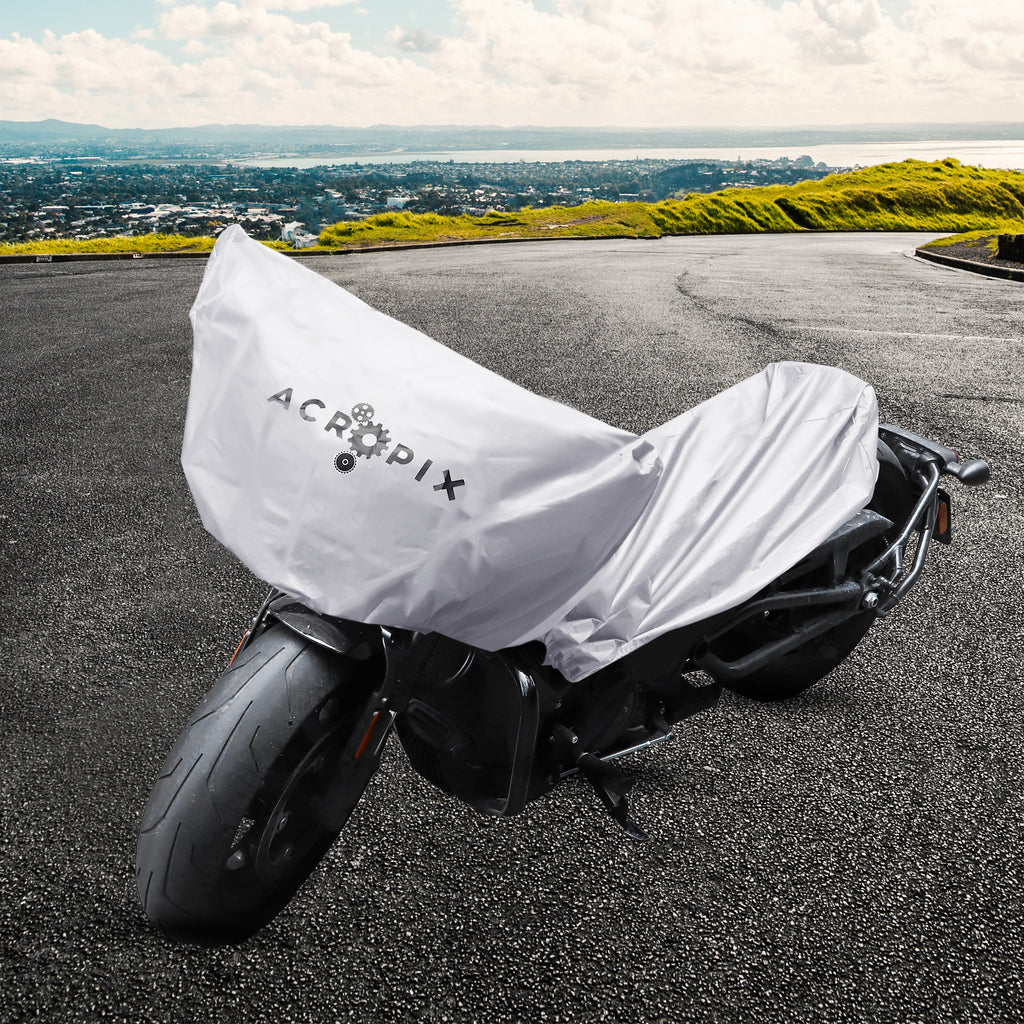Silver Tone Universal Half Cover Motorcycle Cover M95159