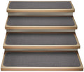 Set of 12 Attachable Carpet Stair Treads Gray 9 in. x 36 in. A4332