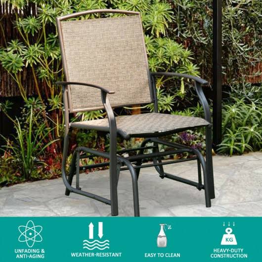 Steel Frame Garden Swing Glider Chair I496