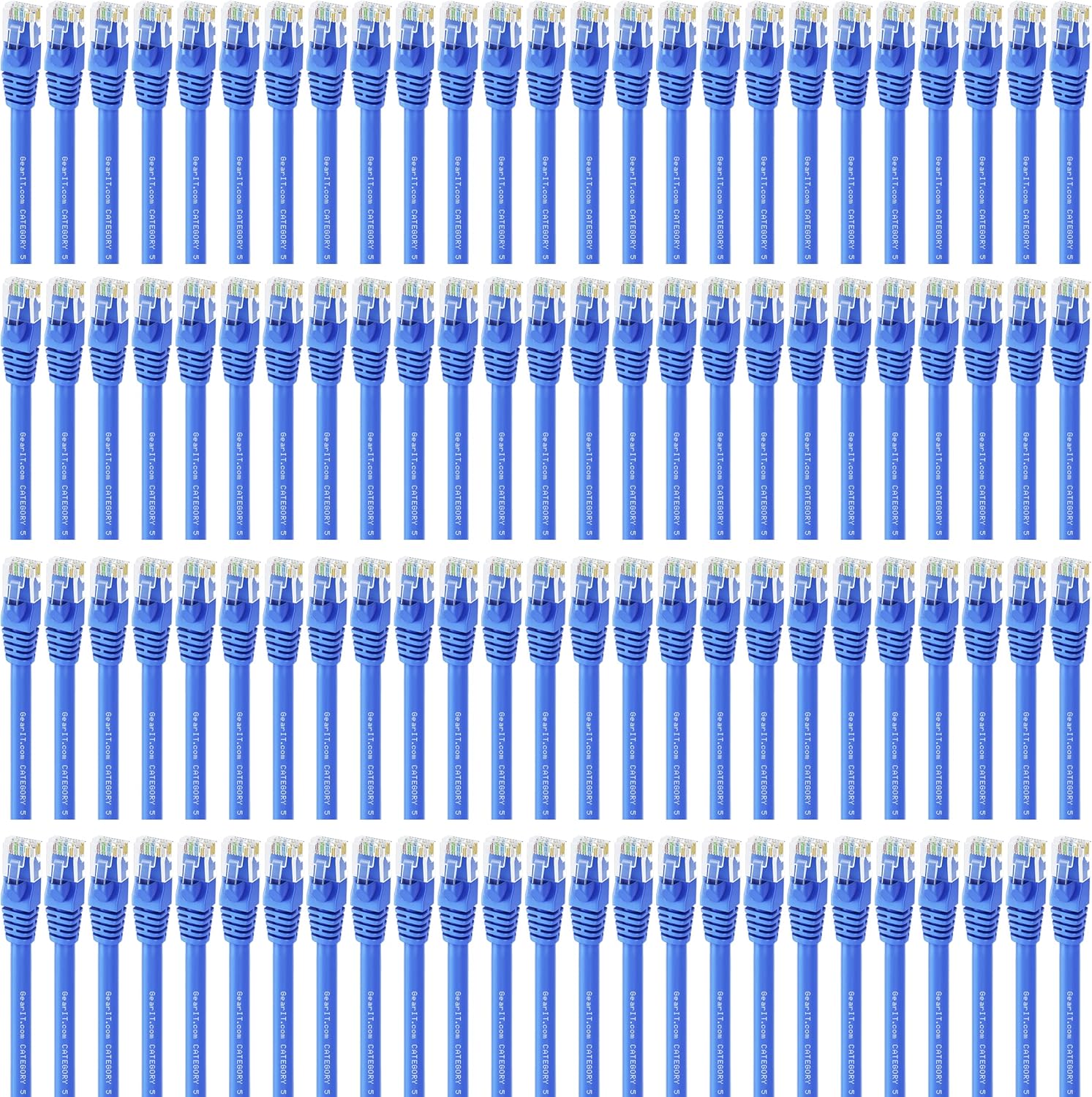 100-Pack Blue Cat5e Ethernet Patch Cable 3 Feet B472