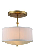 2-Light Burnished Brass Pendant Lamp O372