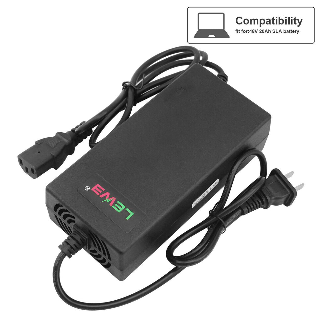 150W 59V 2.5A Charger For 48V Lead Acid Battery Electric Scooter Motorcycle Bicycle E945