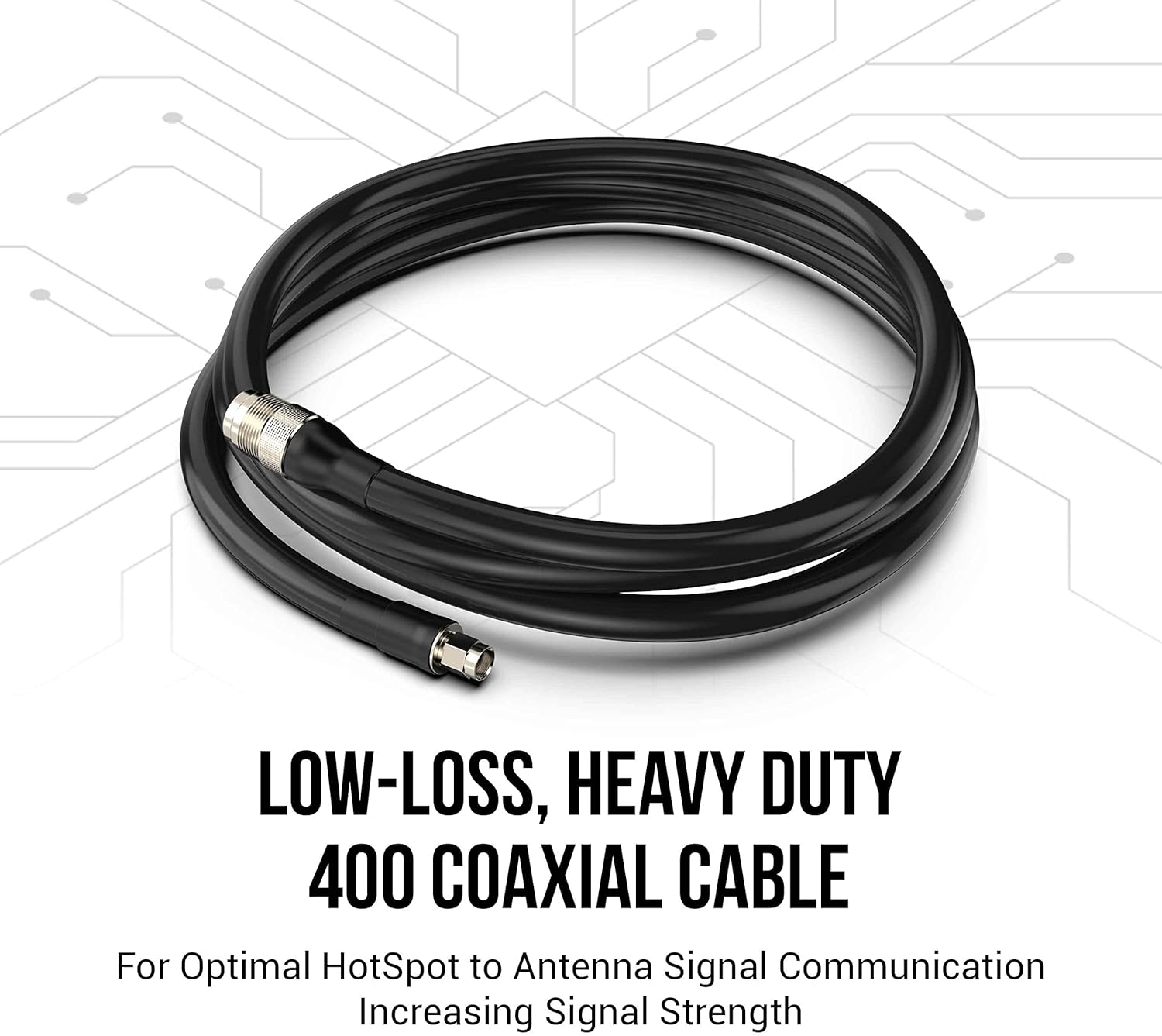 Pack of 2 Low Loss 400 Coaxial Cable 5.8 DBI Antenna Crypto Mining Accessories R5741
