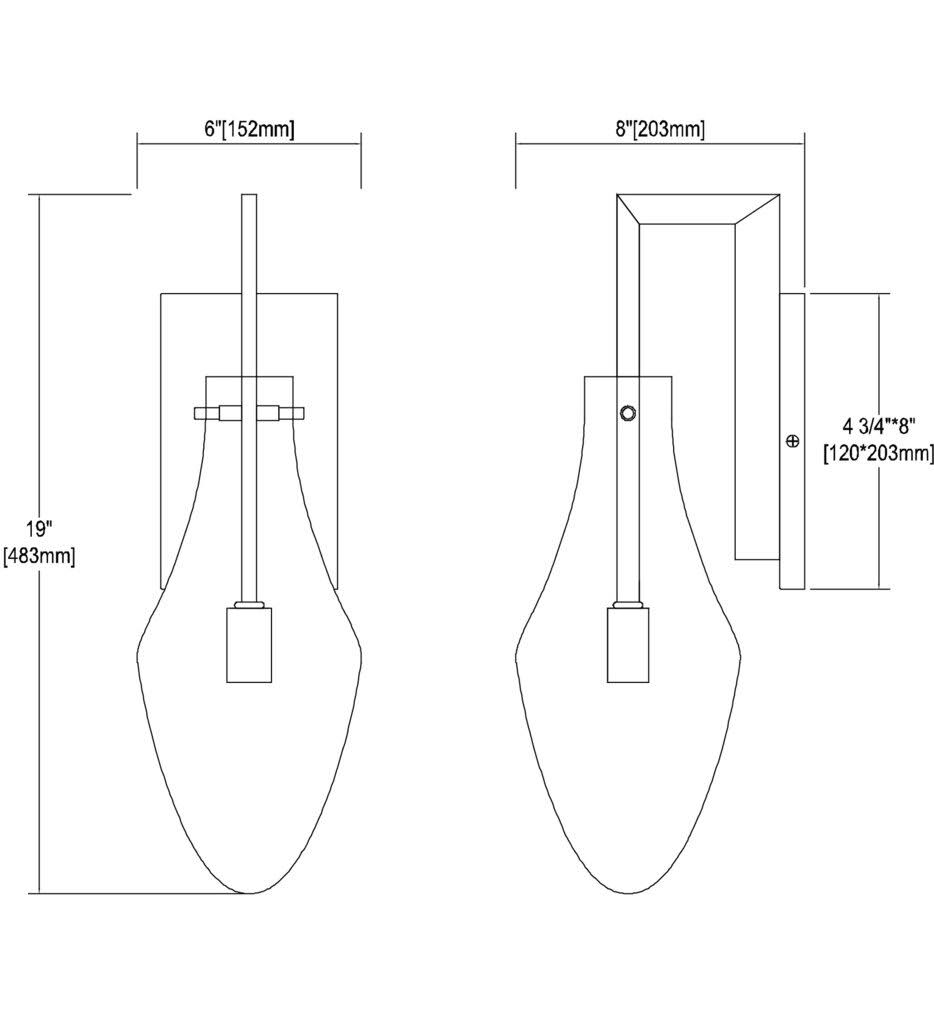 Weathered Zinc 1-Light Sconce E594