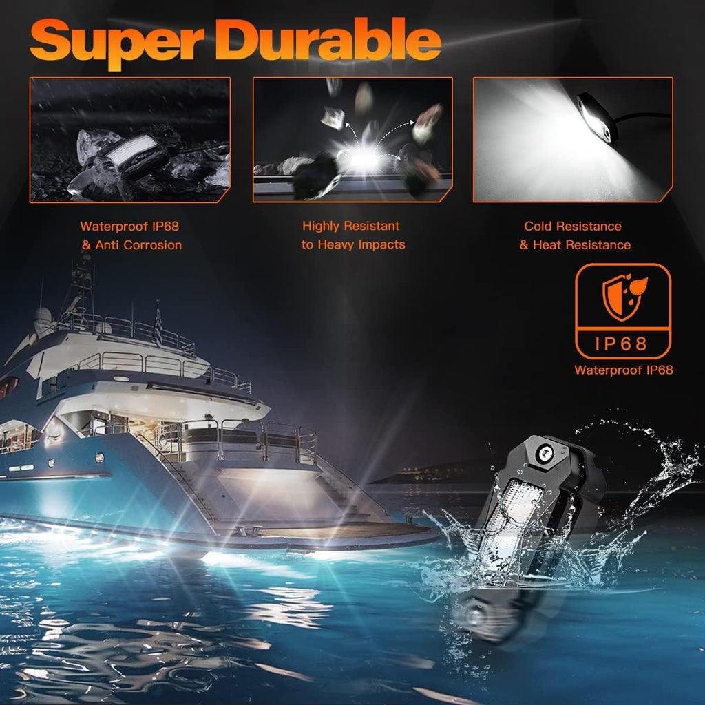 4Pods LED Rock Lights Kit with Switch Wire Harness L612