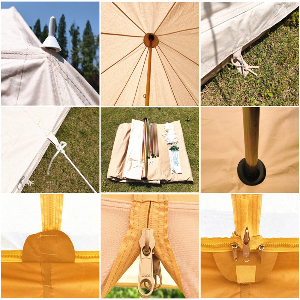 16.4FT Waterproof Oxford Bell Tent With Double Door C4693