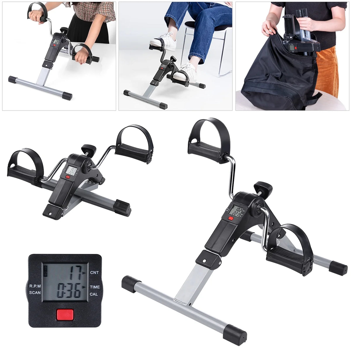 Folding Mini Pedal Exerciser, Holds 240 lbs D326