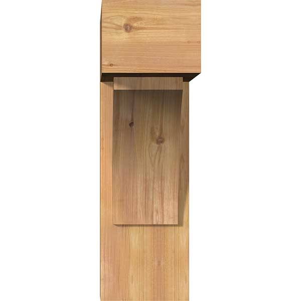 Thorton Block Smooth Bracket with Offset Brace, Western Red Cedar P300260