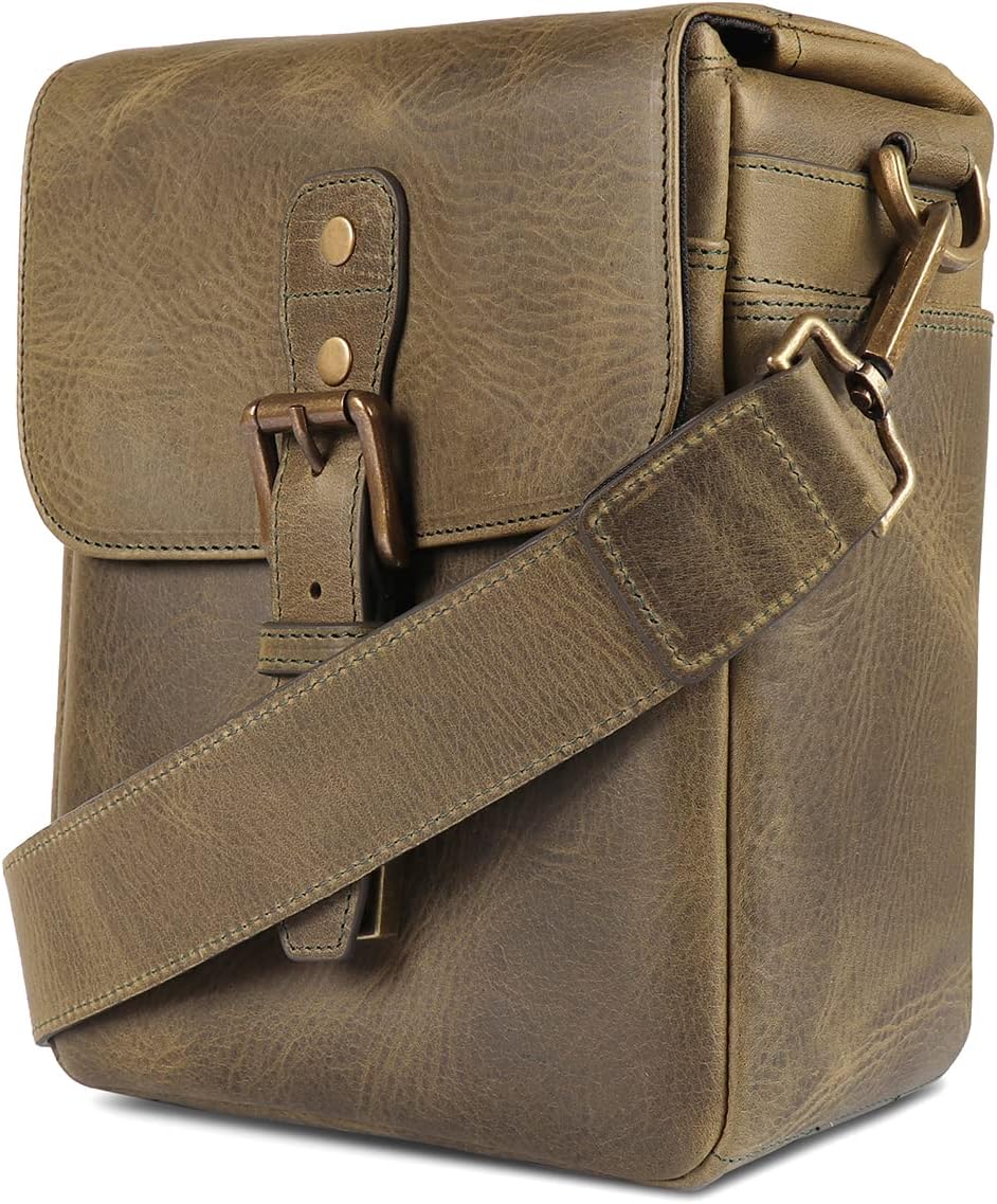 Genuine Leather Camera Messenger Bag V941
