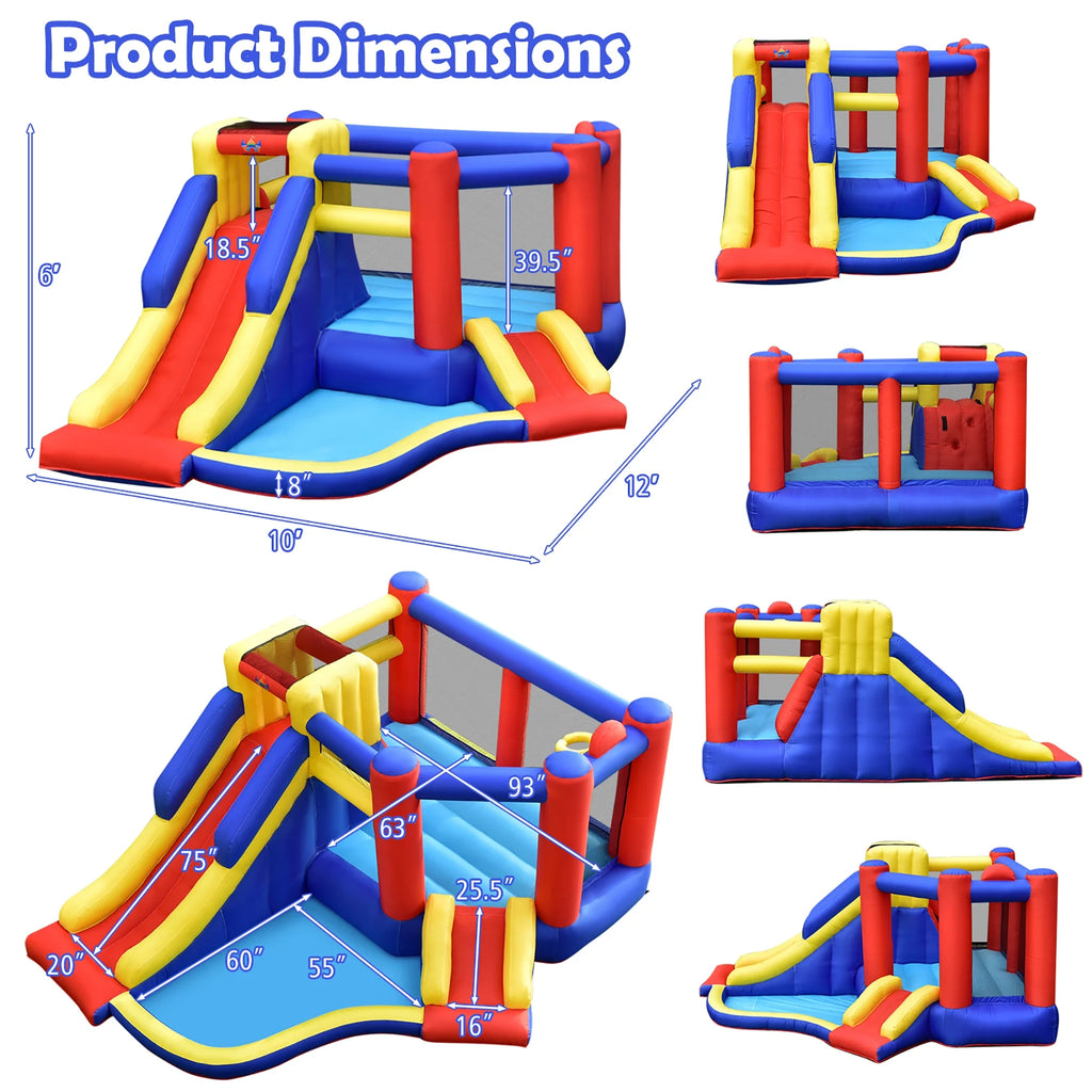 Inflatable Bouncy Castle with Double Slides N436