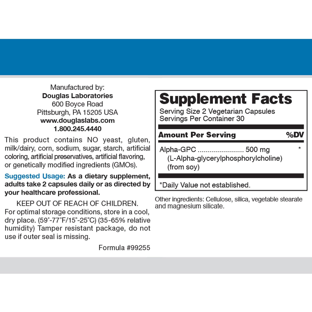 Alpha-GPC 60 Capsules S102402