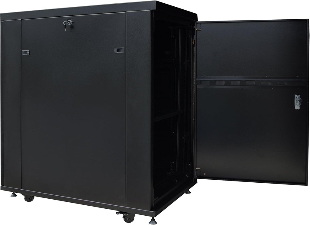 18U 39 inch Deep Server Rack Network Enclosure on Wheels E382754