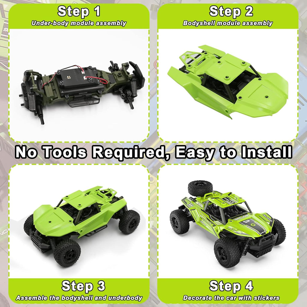 1:18 Scale 2.4GHz 4WD Remote Control Car with 2 Batteries Pack of 2 G657642