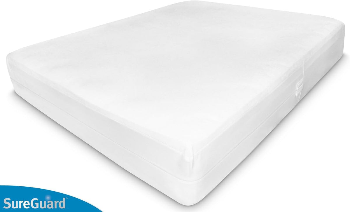 Twin Mattress Encasement, 100% Waterproof, Zippered Six-Sided Cover H833