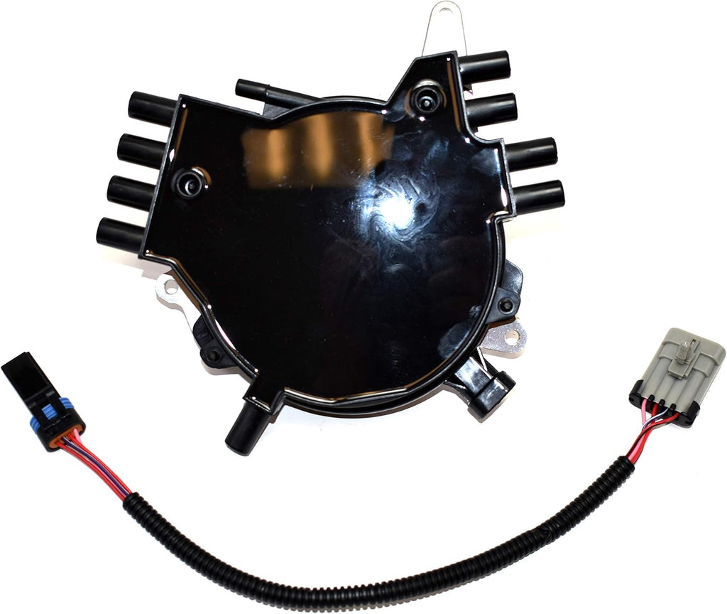 Black Cap Distributor with Spark Plug Wires J74081
