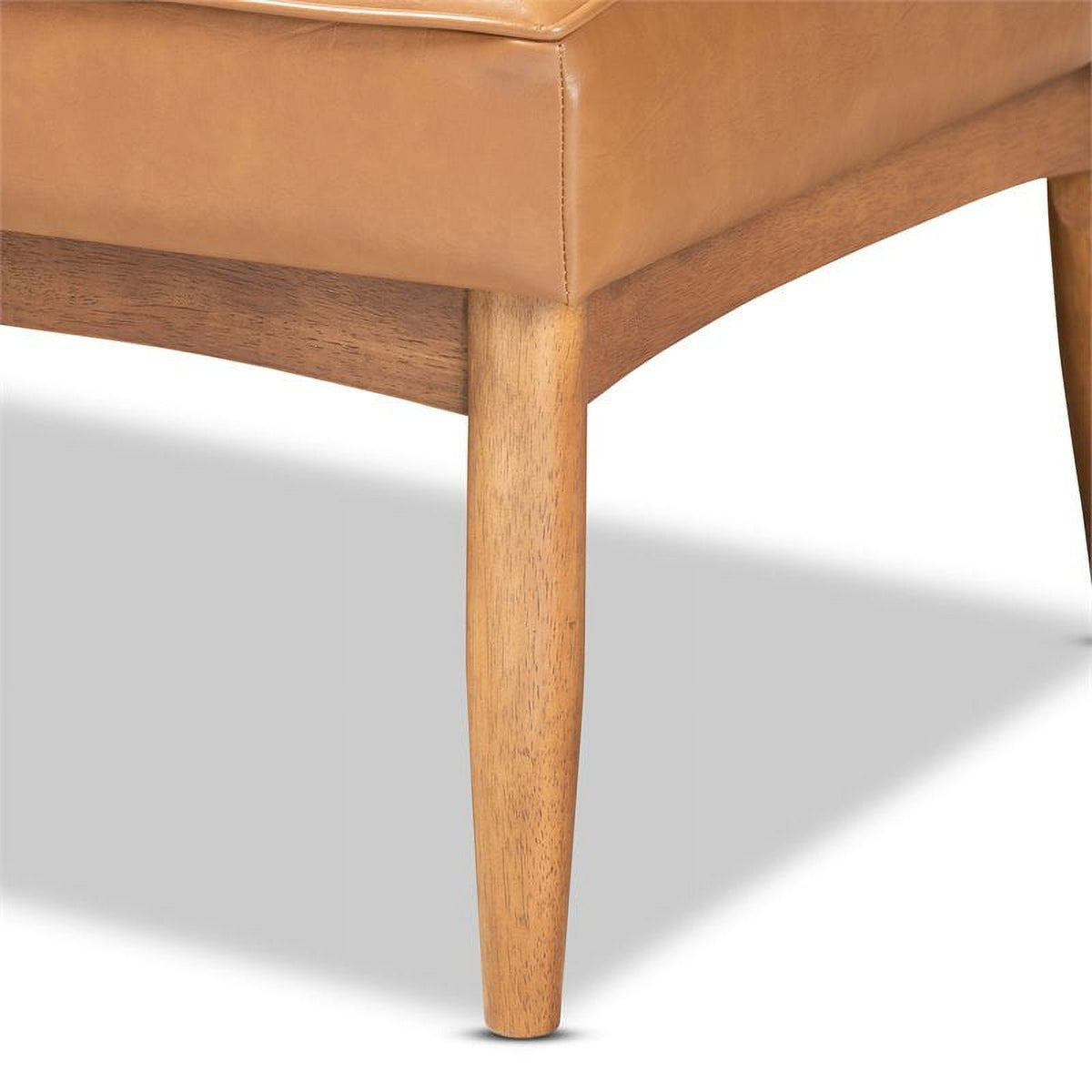 Tan and Walnut Brown Finished Wood 2-Piece Dining Set K108