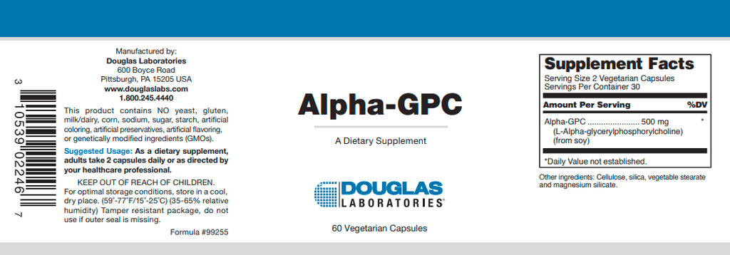 Alpha-GPC 60 Capsules S102402