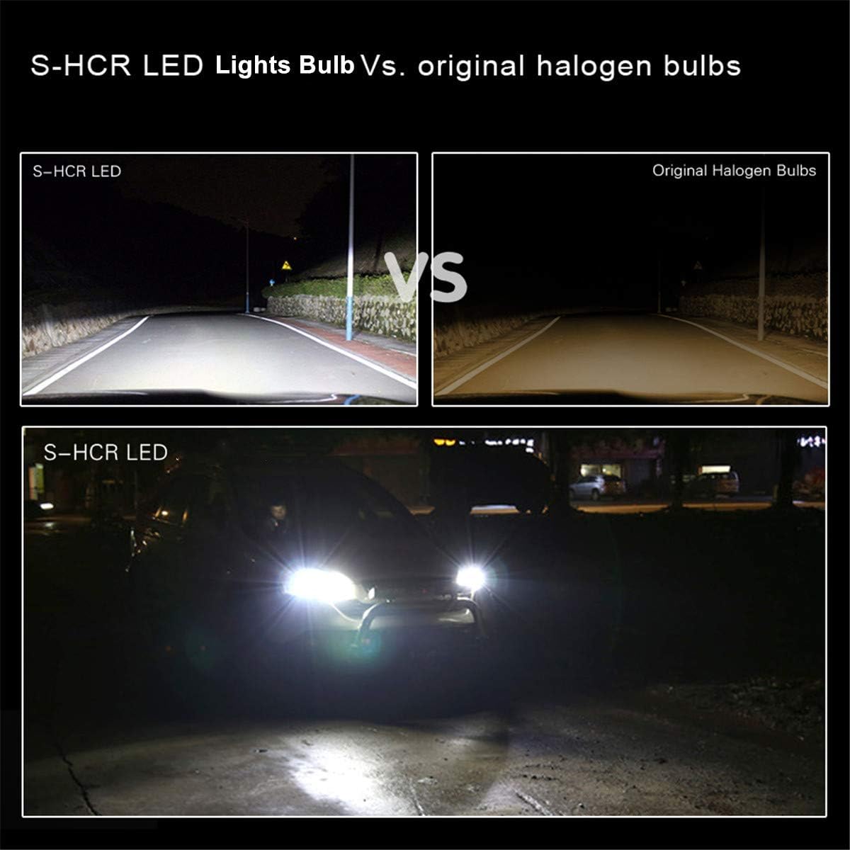 9005 9006 LED Bulbs Combo 6000K ~ 6500K Xenon White (4 Packs, 2 Sets) P252