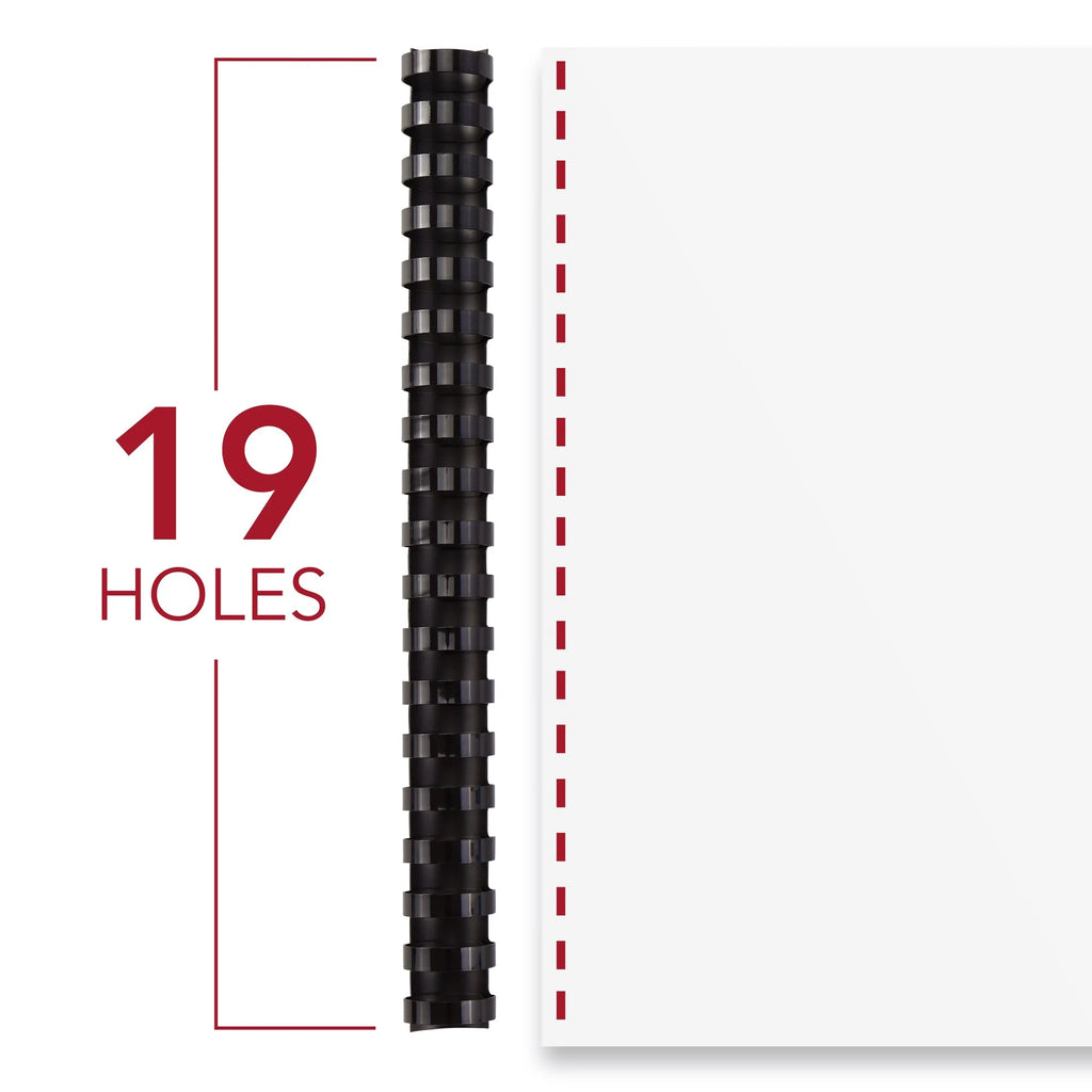 Black 50 Pack Binding Spines F7362