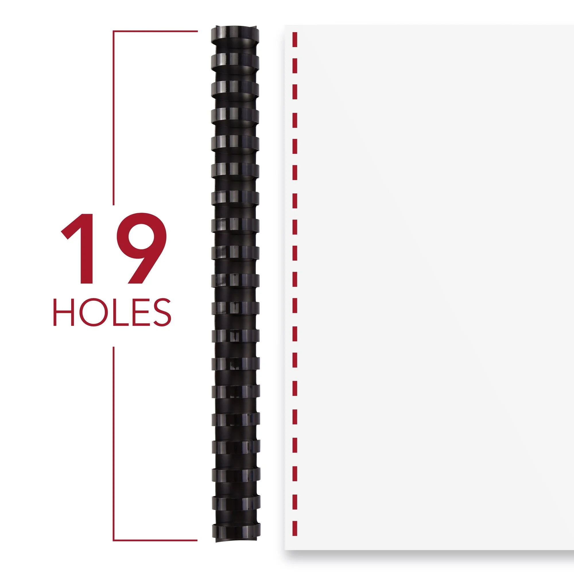 Black 50 Pack Binding Spines F7362