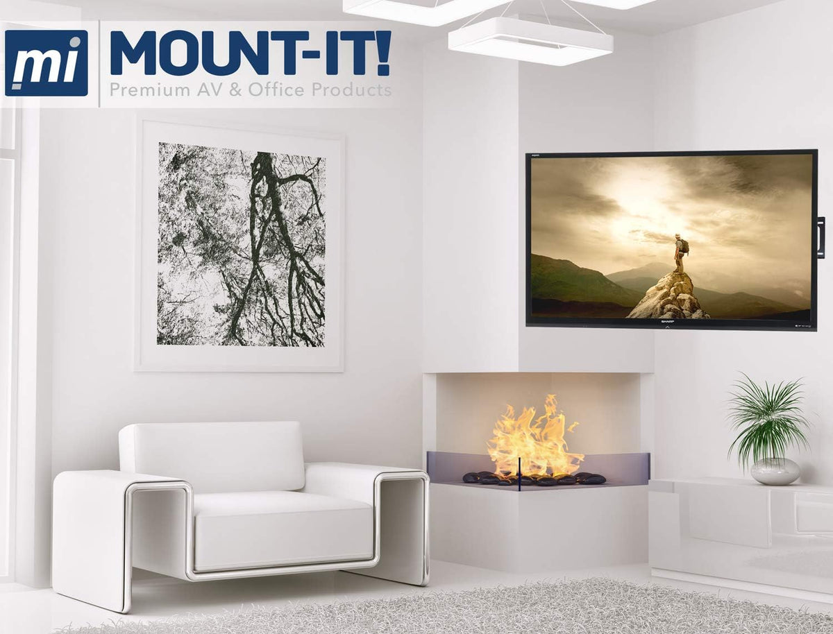 Corner TV Mount Swivel Full Motion Wall Bracket for 37-63 inch Flat Panel Screens, VESA up to 800x400, 132 lb Capacity, Black Pack of 2 K248