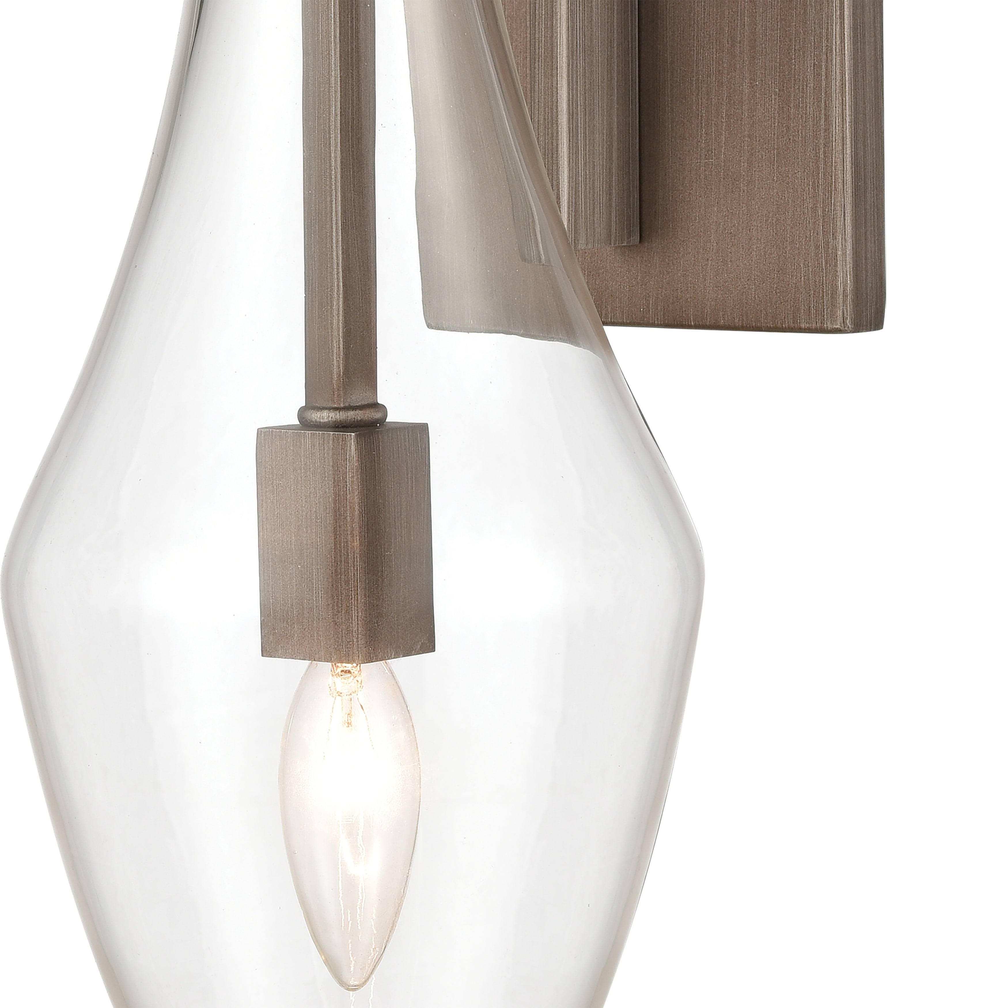Weathered Zinc 1-Light Sconce E594