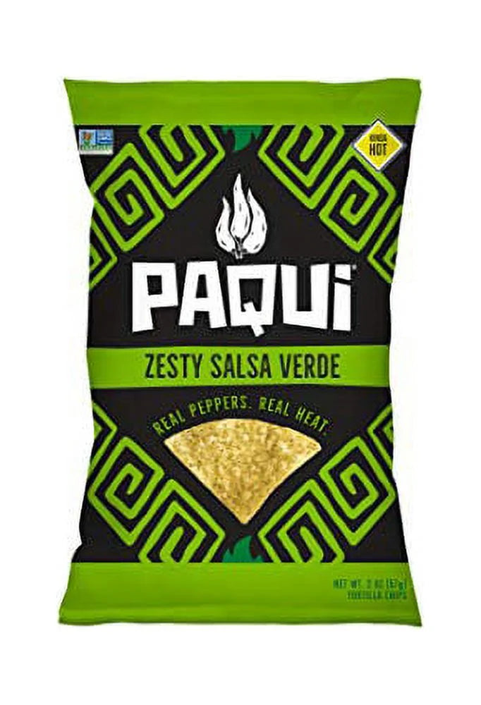 Zesty Salsa Verde Spicy Tortilla Chips, 6ct, 2oz Individual Snack Sized Bags O609