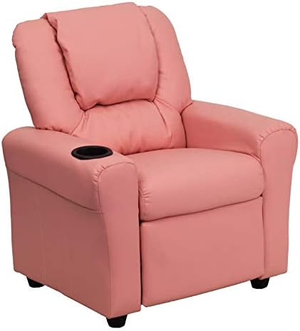 27" Tall Wood Framed Vinyl Kid's Recliner F119385