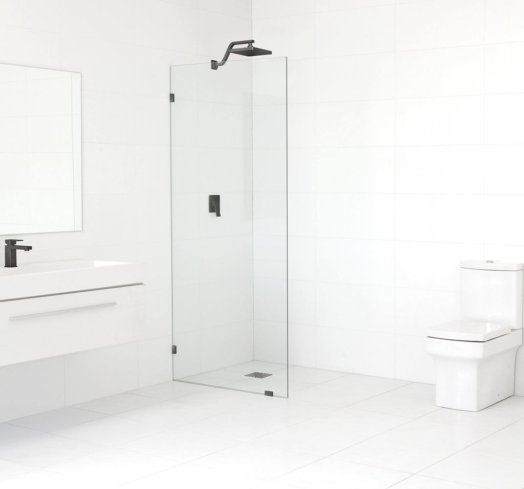 Frameless Shower Door Single Fixed Panel Oil Rubbed Bronze T352