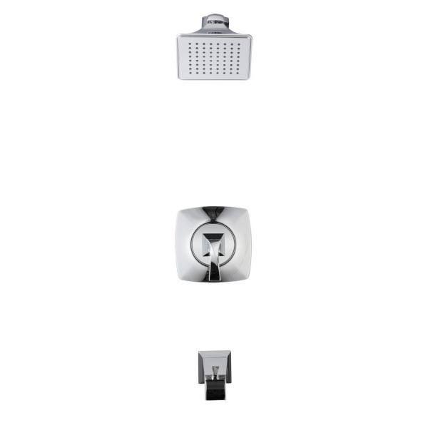 Chrome Single-Handle Tub and Shower Faucet X707