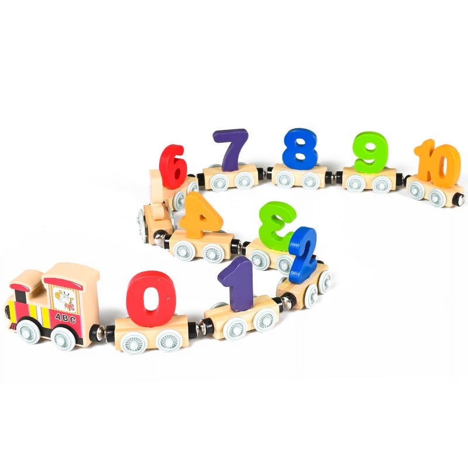 Wooden Magnetic Train Building Blocks Puzzle Toys D596