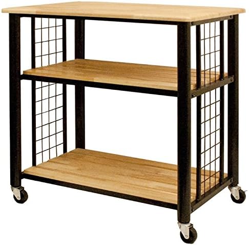 Contemporary Kitchen Cart in Black T182957
