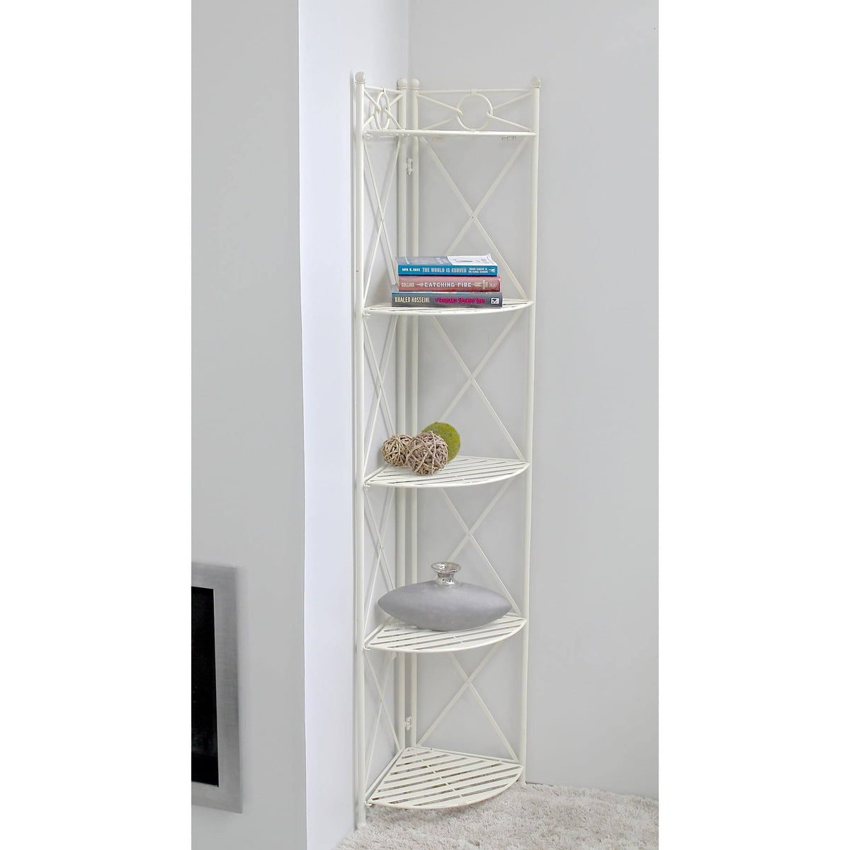 Iron 5-Tier Corner Shelf Y536650