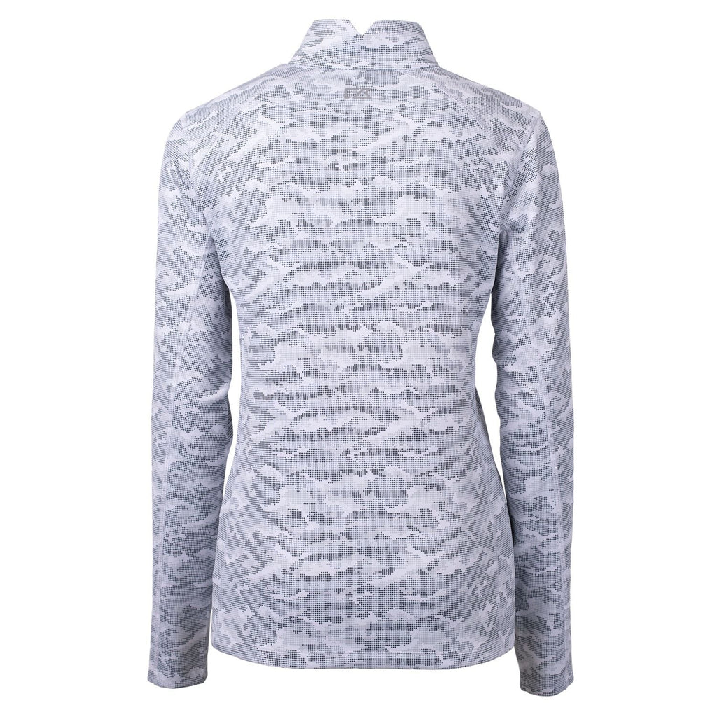 Charcoal Stretch Quarter-Zip Pullover Top W892361