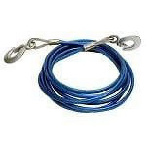 16Ft Towing Recovery Tow Strap Steel Cable Rope with Hooks Y6333
