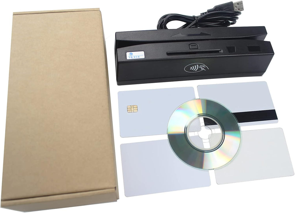 USB 4 in 1 Magnetic Swipe Card Reader with EMV Chip, RFID, PSAM N430