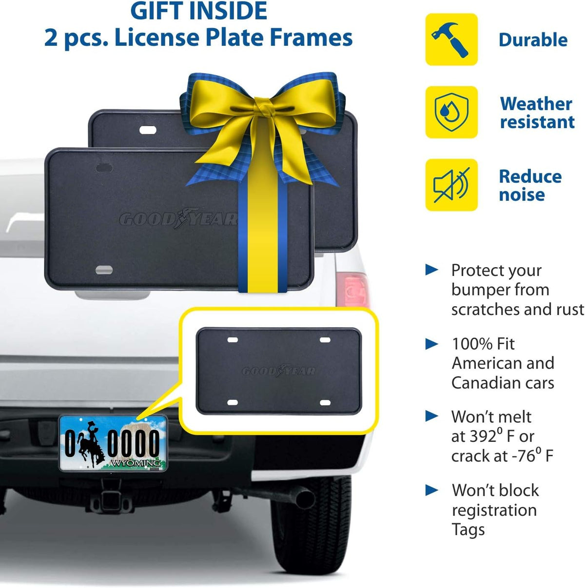 Shatterproof Tape-on Window Deflectors for Trucks, 4 pcs J5628
