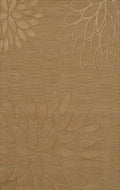 Wheat Floral Leaves 3' x 5' Rectangle Area Rug D32207