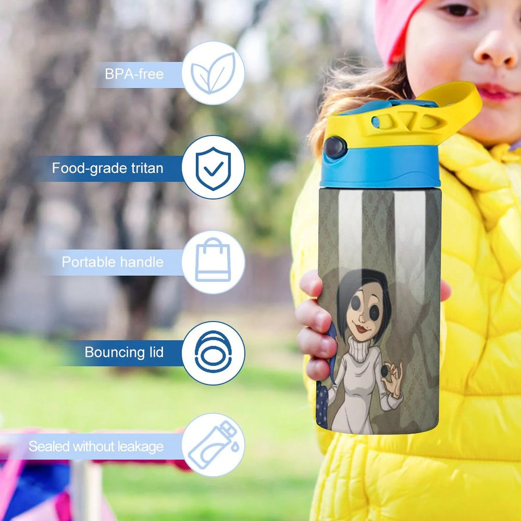 Insulated Stainless Steel Water Bottle with Straw F610