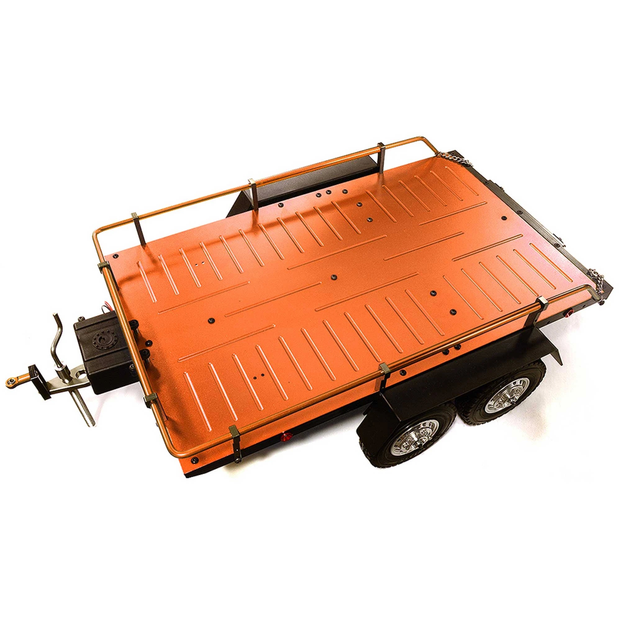 Orange Alloy Flatbed Dual Axle Car Trailer R7899
