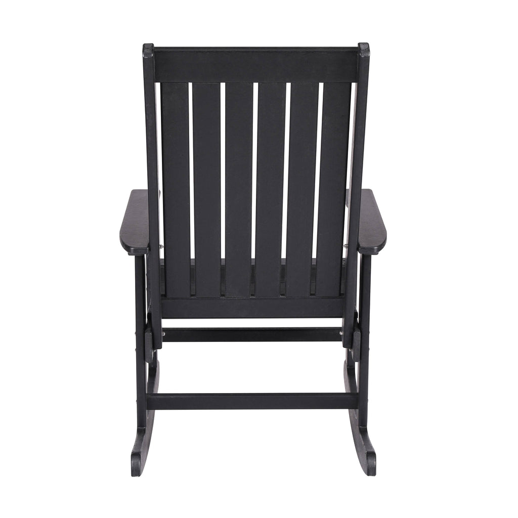 Black Tek-Wood Adirondack Rocker Chair L64412