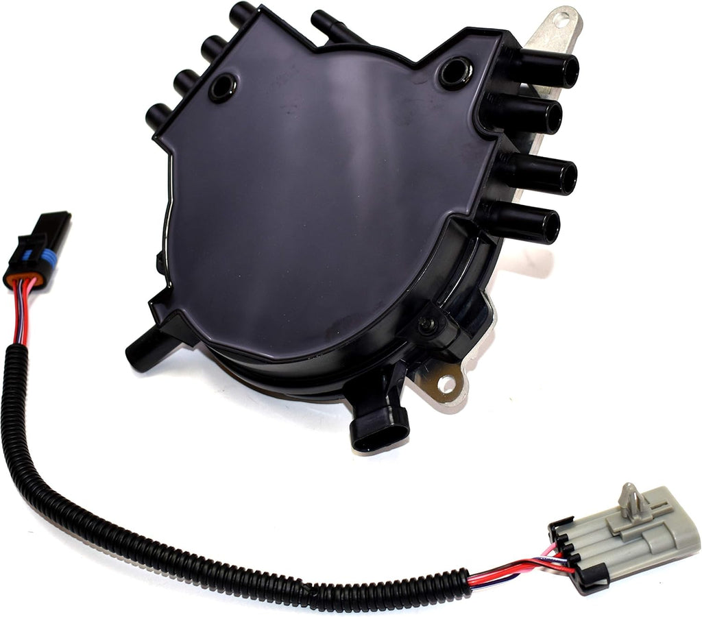 Black Cap Distributor with Spark Plug Wires J74081