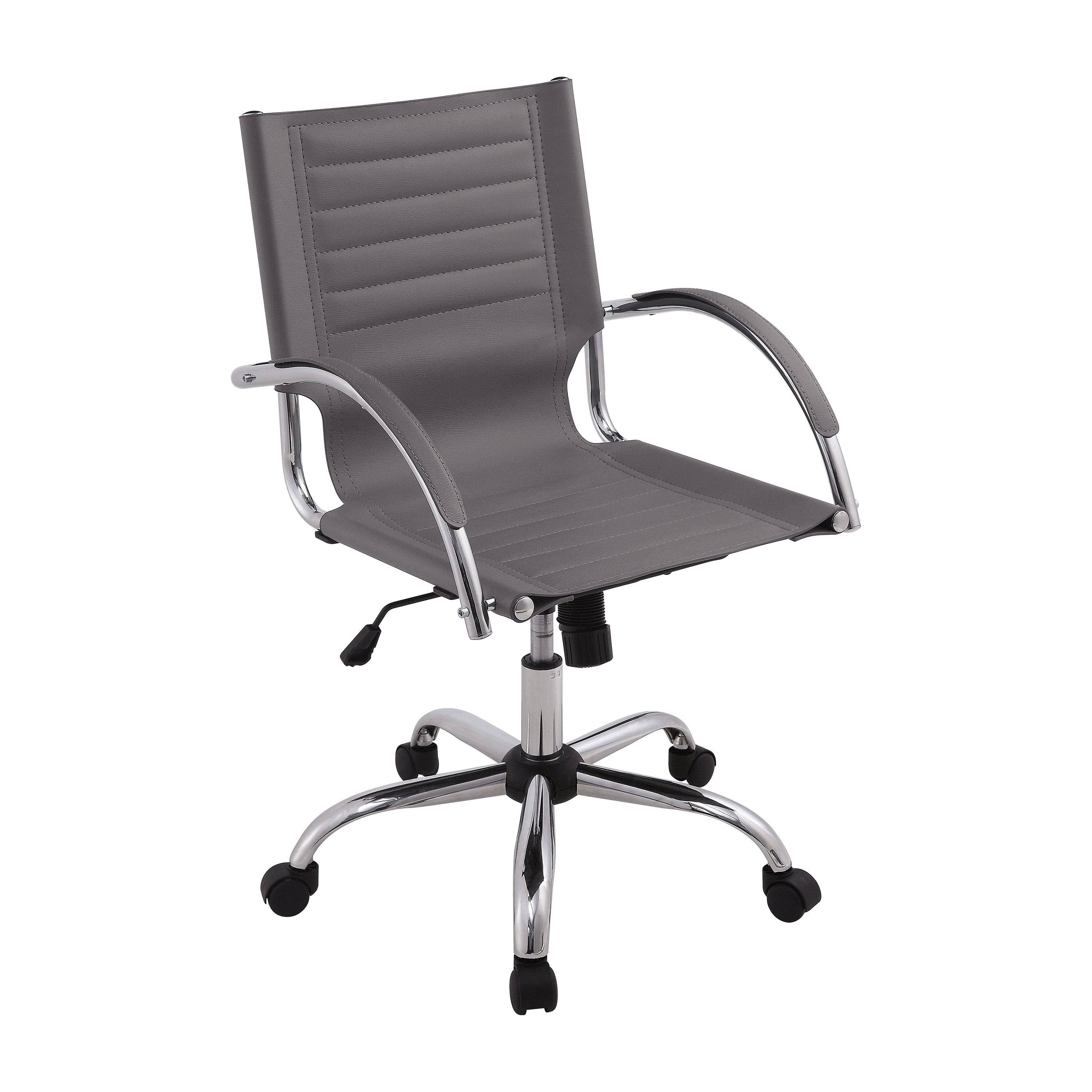 White Height Adjustable Office Chair S8018