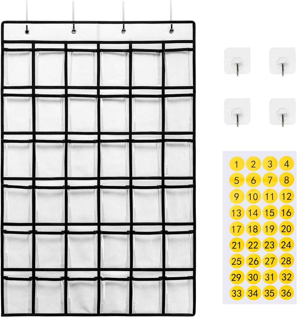 36 Clear Pocket Chart with 36 Number Sticker N8179
