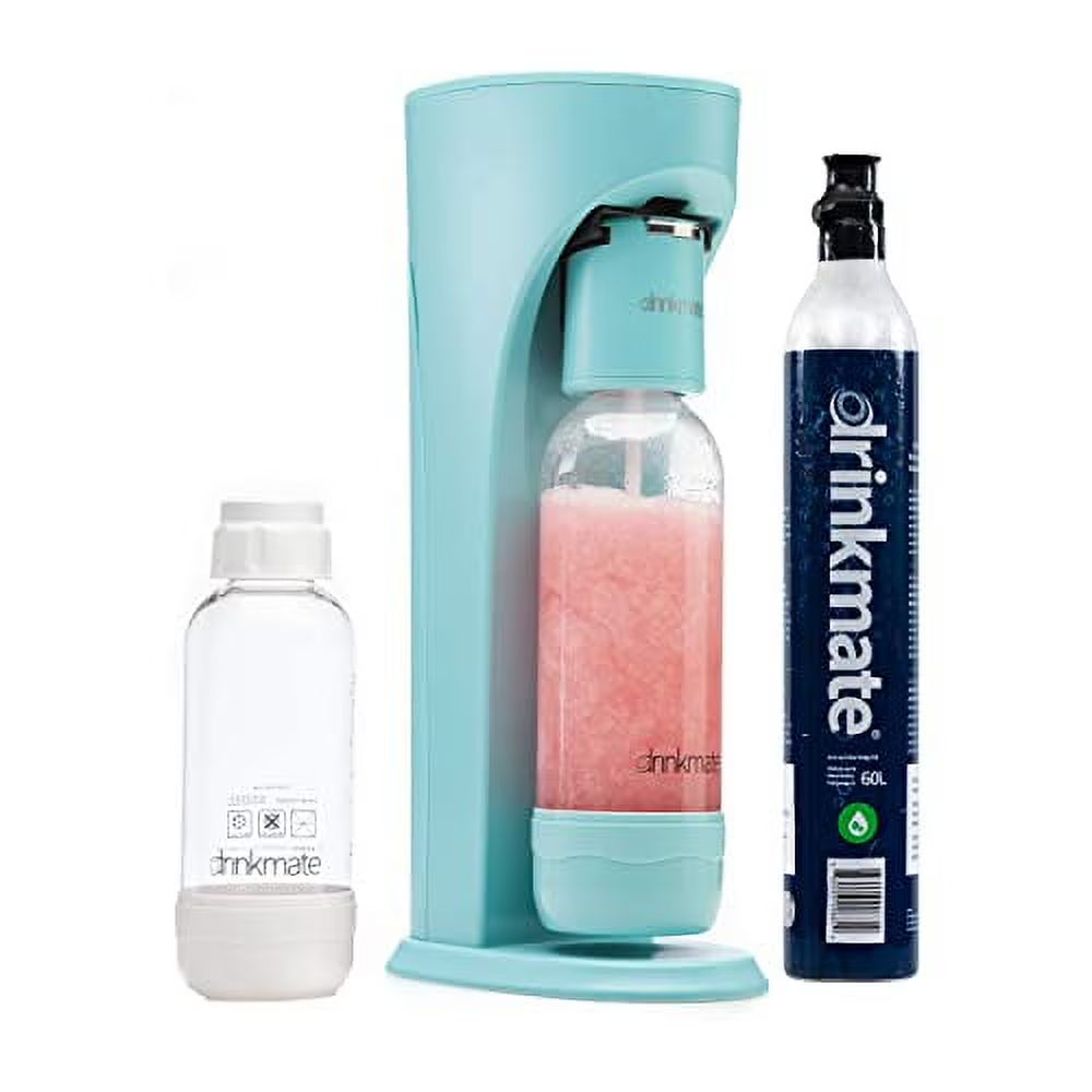Sparkling Water and Soda Maker with 60L CO2 Cylinder, Two Carbonation Bottles, and Fizz Infuser A122